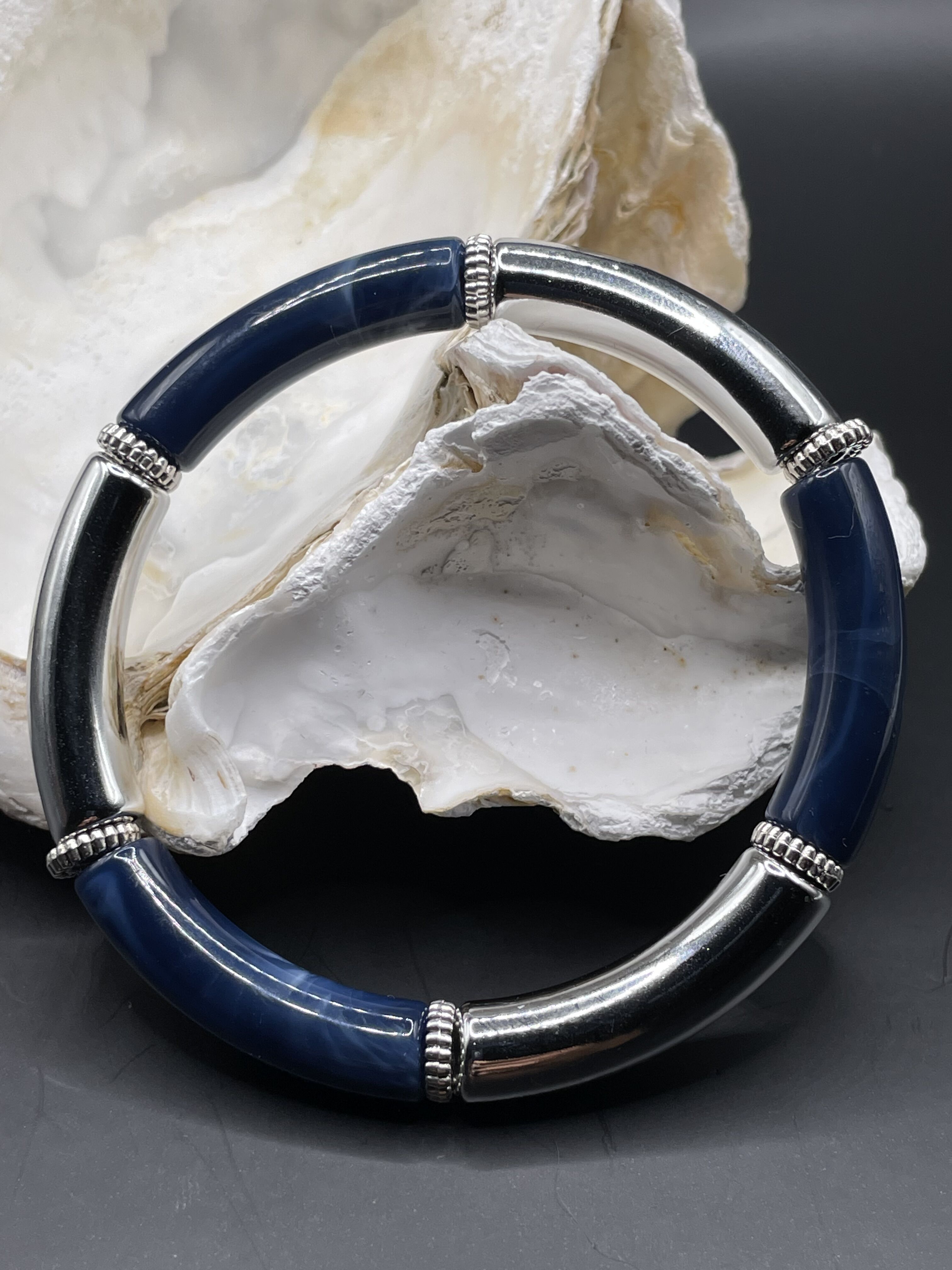 Armband Bangle silver blue
